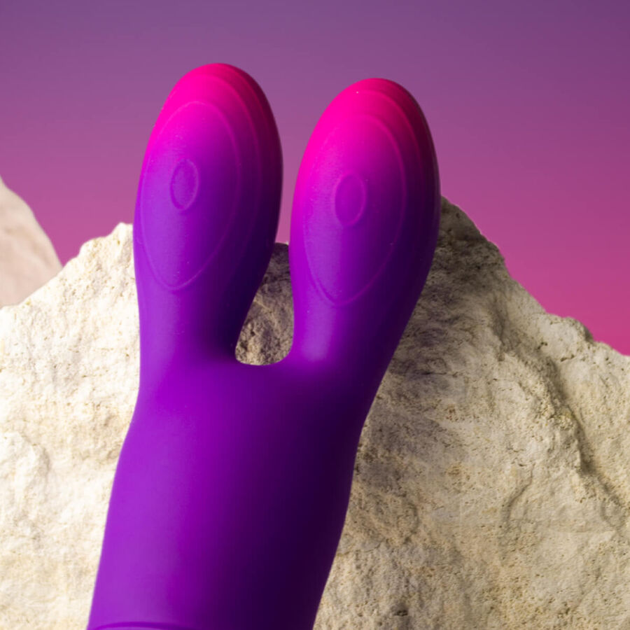 ROCKS- OFF - GLO-GIRL BUNNY PURPLE FLEXIBLE VIBRATOR - NOCTURNA DESIRES