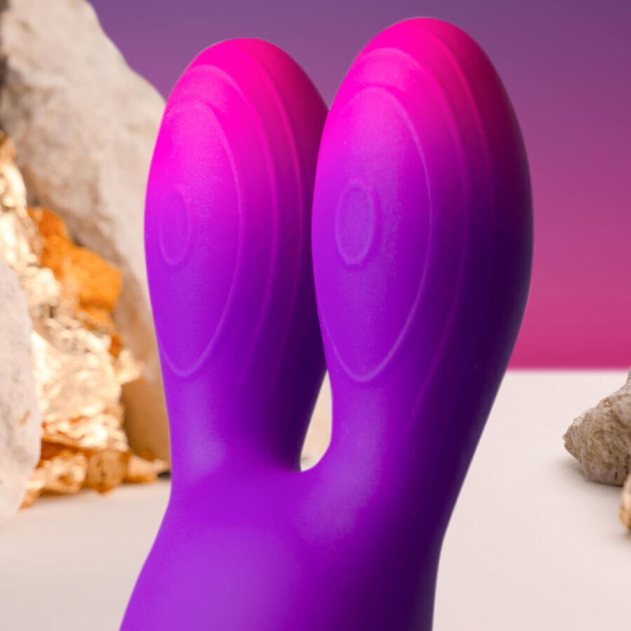 ROCKS- OFF - GLO-GIRL BUNNY PURPLE FLEXIBLE VIBRATOR - NOCTURNA DESIRES