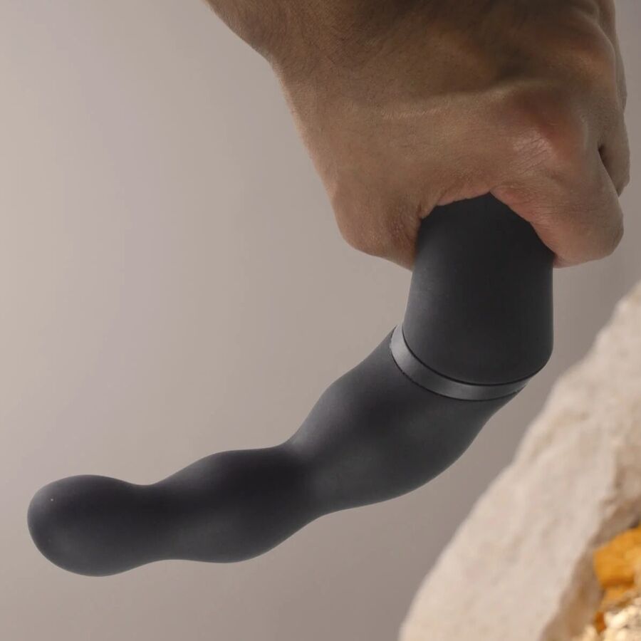 ROCKS-OFF - BLACK PROSTATE AND ANAL VIBRATOR ADAPTER - NOCTURNA DESIRES