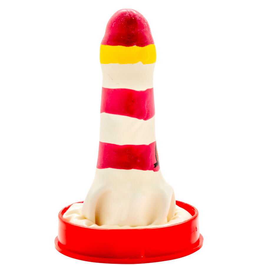 CONDOMERIE - HANDPAINTED NOVELTY CONDOMS LIGHTHOUSE - NOCTURNA DESIRES