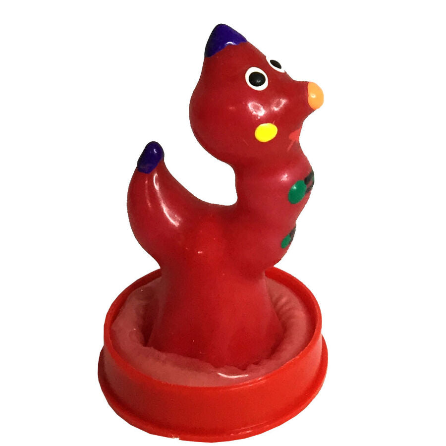 CONDOMERIE - HANDPAINTED NOVELTY CONDOMS WORM - NOCTURNA DESIRES