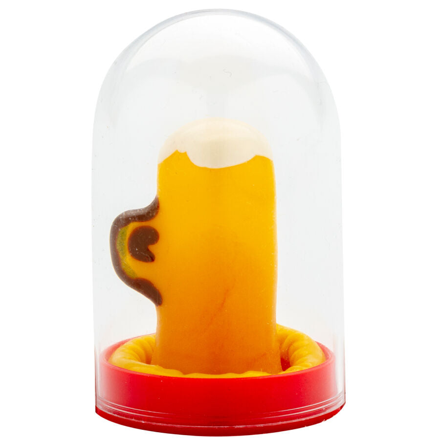 CONDOMERIE - HANDPAINTED NOVELTY CONDOMS GLASS OF BEER - NOCTURNA DESIRES