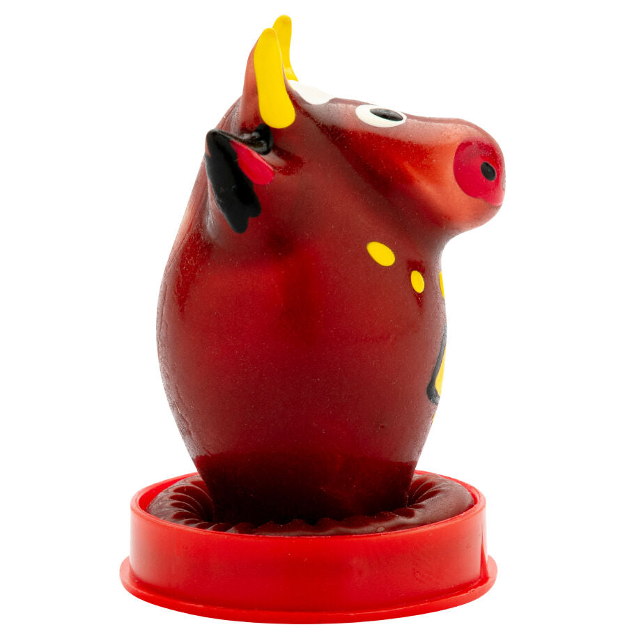 CONDOMERIE - HANDPAINTED NOVELTY CONDOMS BULL MODEL 1 - NOCTURNA DESIRES