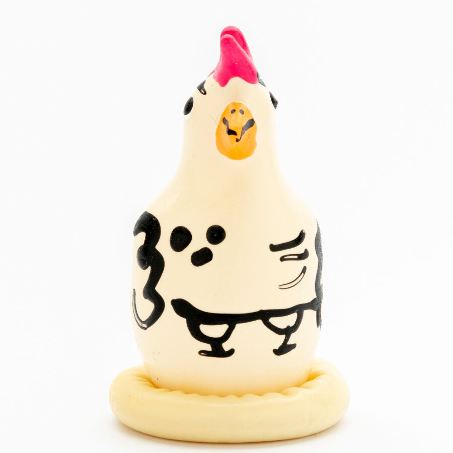 CONDOMERIE - HANDPAINTED NOVELTY CONDOMS COCKY ROOSTER - NOCTURNA DESIRES