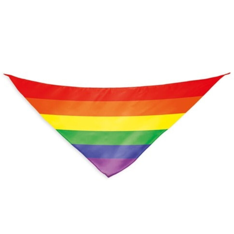 PRIDE - RAINBOW FLAG TRIANGULAR COTTON SCARF - NOCTURNA DESIRES