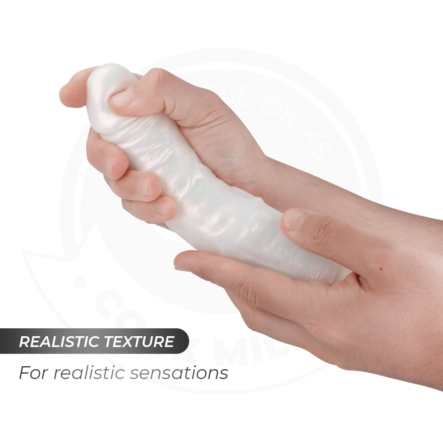 COCK MILLER - DILDO WITH SUCTION CUP, LIGHTS AND VIBRATION WITH REMOTE CONTROL WHITE 20.5 CM - NOCTURNA DESIRES