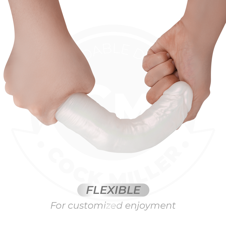 COCK MILLER - DILDO WITH SUCTION CUP, LIGHTS AND VIBRATION WITH REMOTE CONTROL WHITE 19.5 CM - NOCTURNA DESIRES