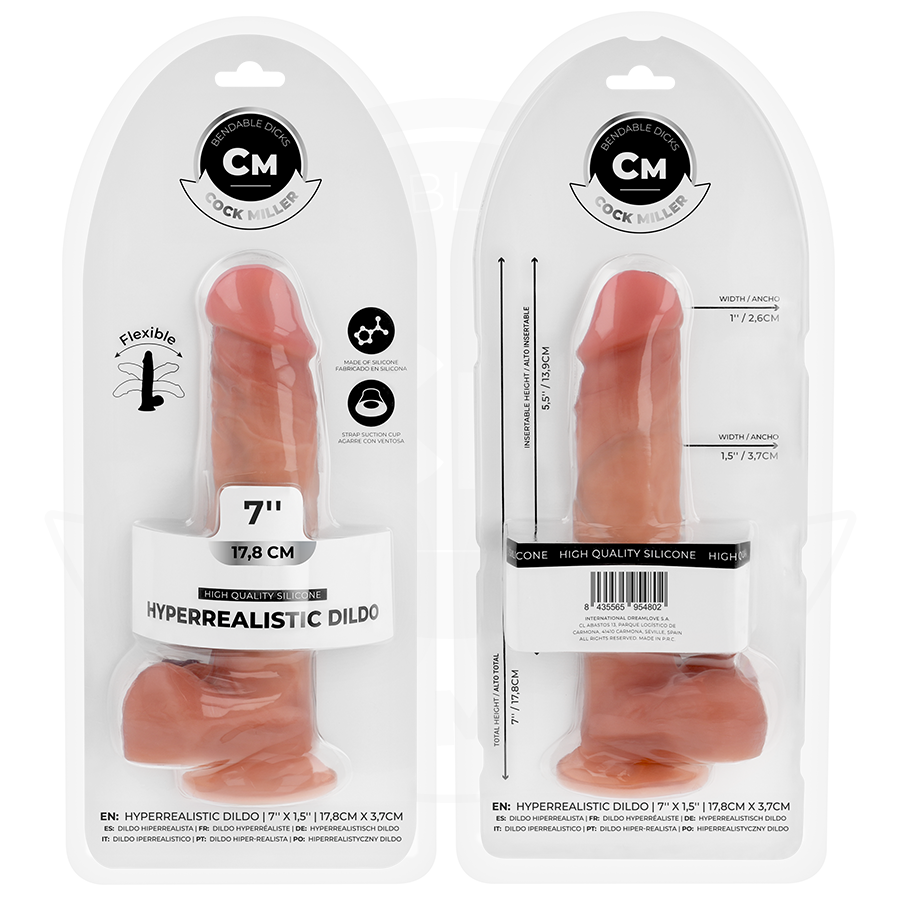 COCK MILLER - HYPERREALISTIC ARTICULABLE DILDO 17.8 CM - NOCTURNA DESIRES