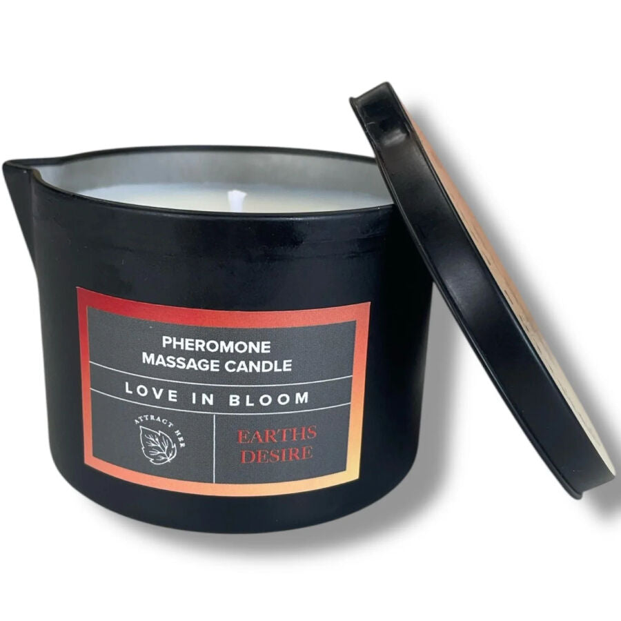 EYE OF LOVE - BLOOM MASSAGE CANDLE SATIVA EARTHS DESIRE 150 ML - NOCTURNA DESIRES