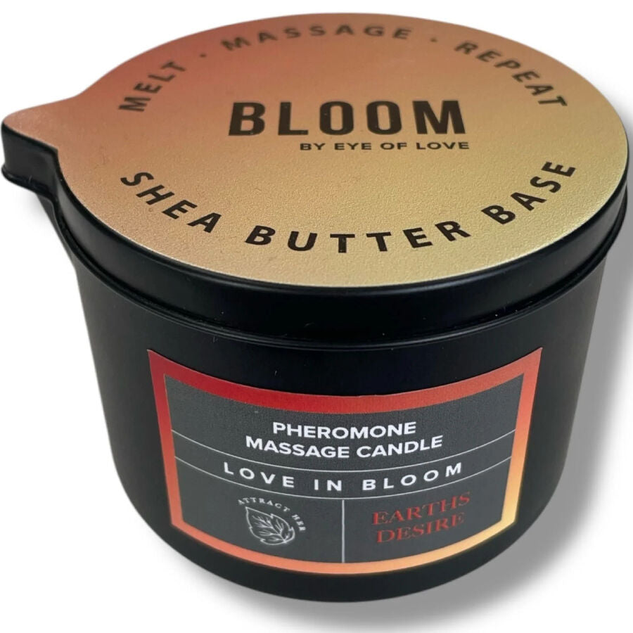 EYE OF LOVE - BLOOM MASSAGE CANDLE SATIVA EARTHS DESIRE 150 ML - NOCTURNA DESIRES
