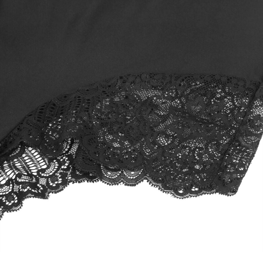 SUBBLIME - BLACK FLORAL LACE DETAIL TEDDY L/XL - NOCTURNA DESIRES