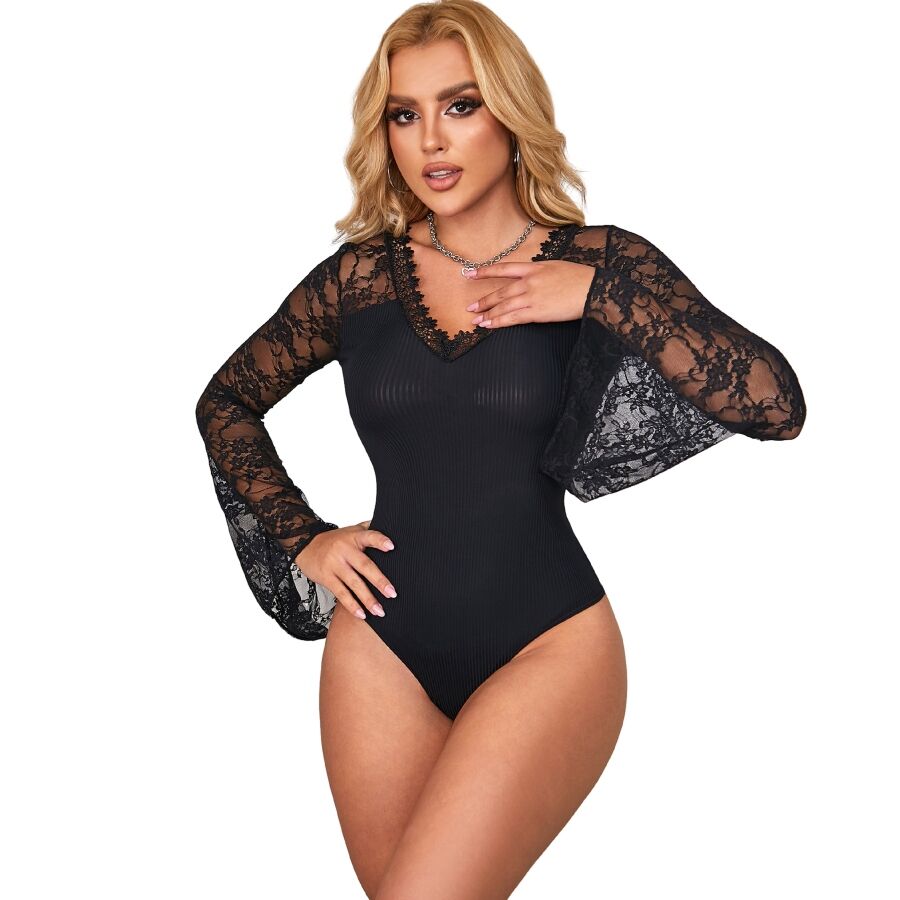 SUBBLIME - TEDDY FLORAL PATTERN LONG SLEEVE L/XL SUBBLIME BODIES  NOCTURNA DESIRES