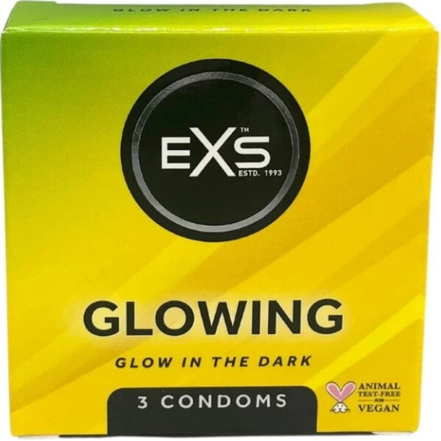 EXS CONDOMS - GLOWN IN THE DARK EXS CONDOMS  NOCTURNA DESIRES