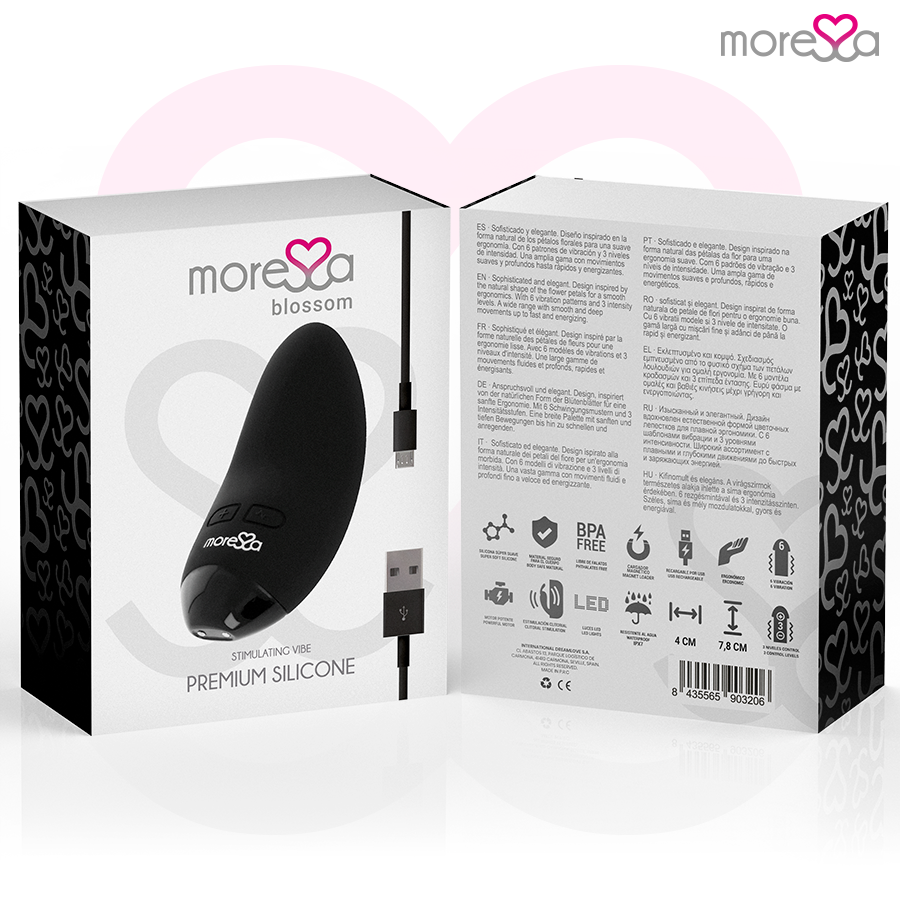 MORESSA - BLOSSOM BLACK VIBRATOR - NOCTURNA DESIRES