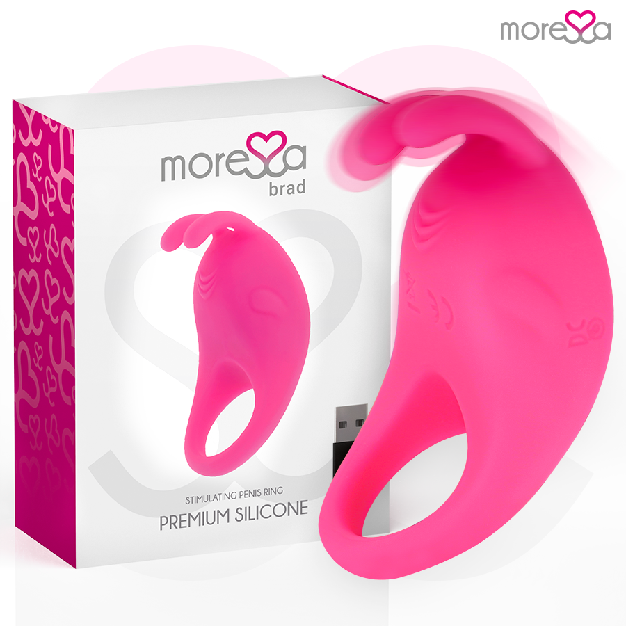 MORESSA - BRAD PREMIUM SILICONE RECHARGEABLE PINK - NOCTURNA DESIRES