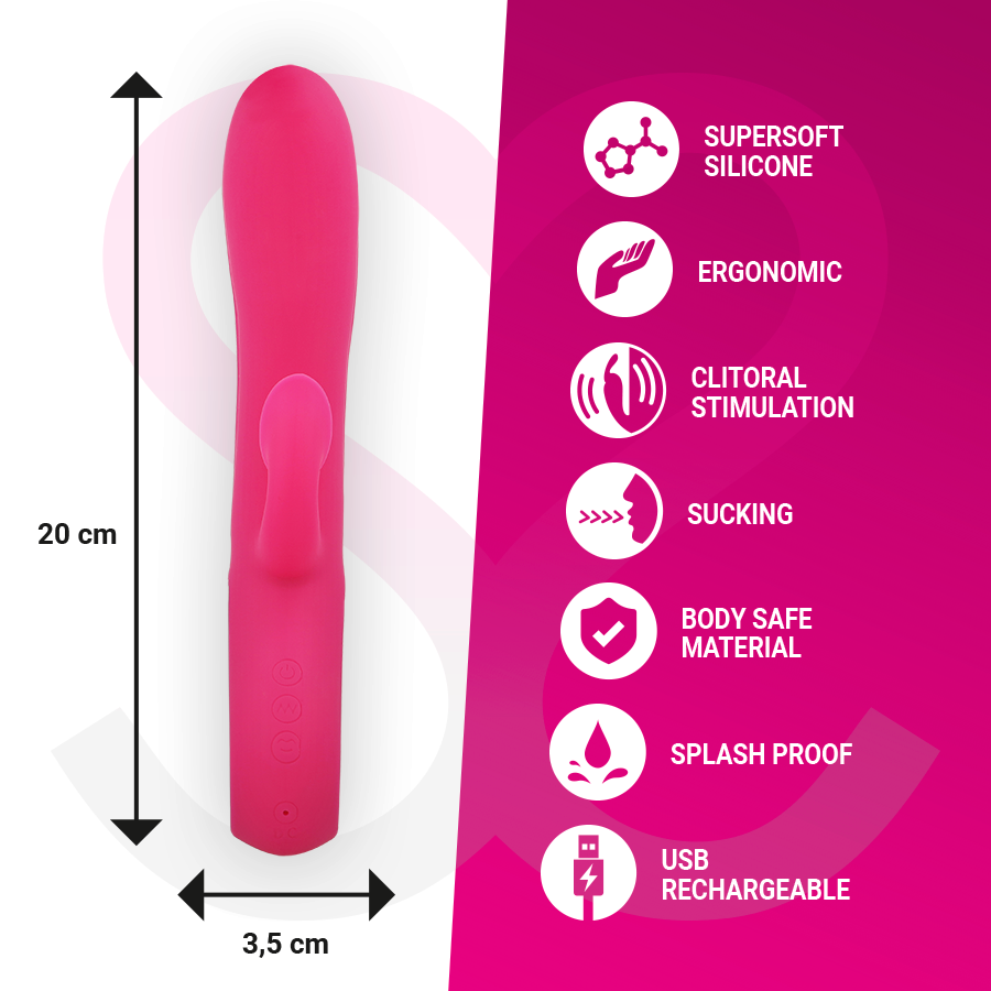 MORESSA - DUSTIN CLITORAL SUCTION AND POWERFUL VIBRATION PREMIUM SILICONE RECHARGEABLE - NOCTURNA DESIRES