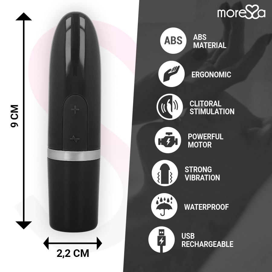 MORESSA - IVY VIBRATOR STIMULATOR TRAVEL BLACK - NOCTURNA DESIRES