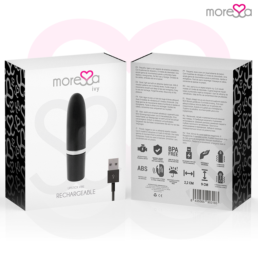 MORESSA - IVY VIBRATOR STIMULATOR TRAVEL BLACK - NOCTURNA DESIRES