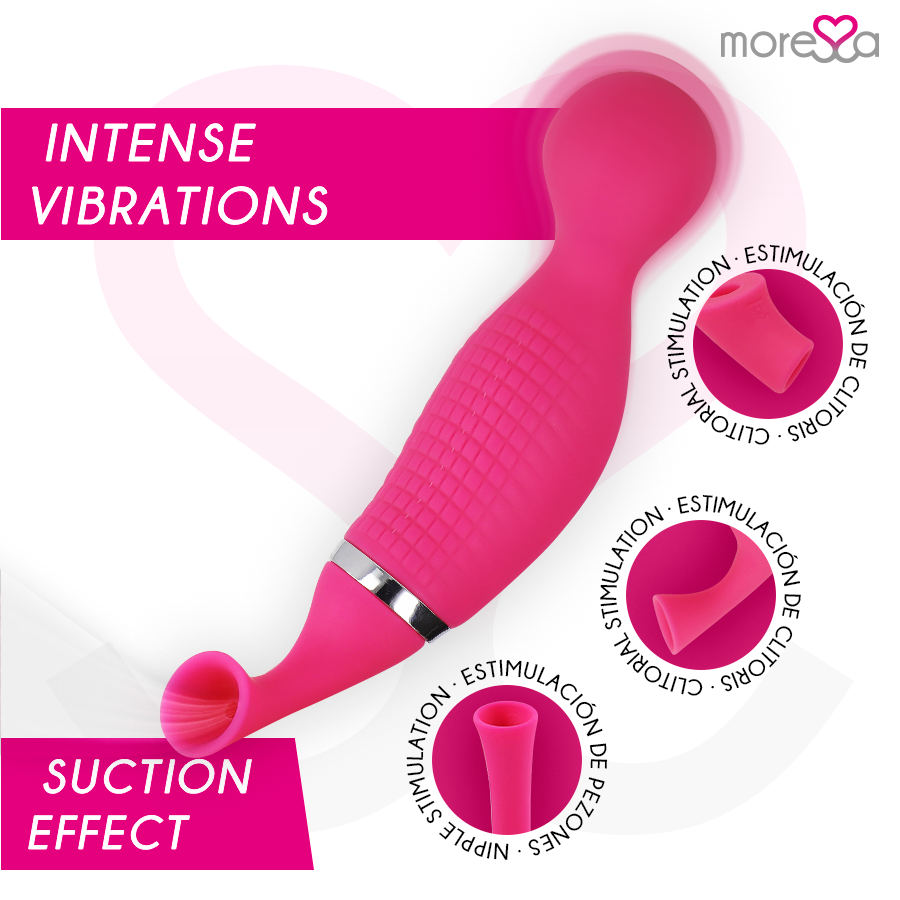 MORESSA - KIRK DUO SUCTION + MULTI-PERFORMANCE MASSAGER PREMIUM SILICONE RECHARGEABLE - NOCTURNA DESIRES