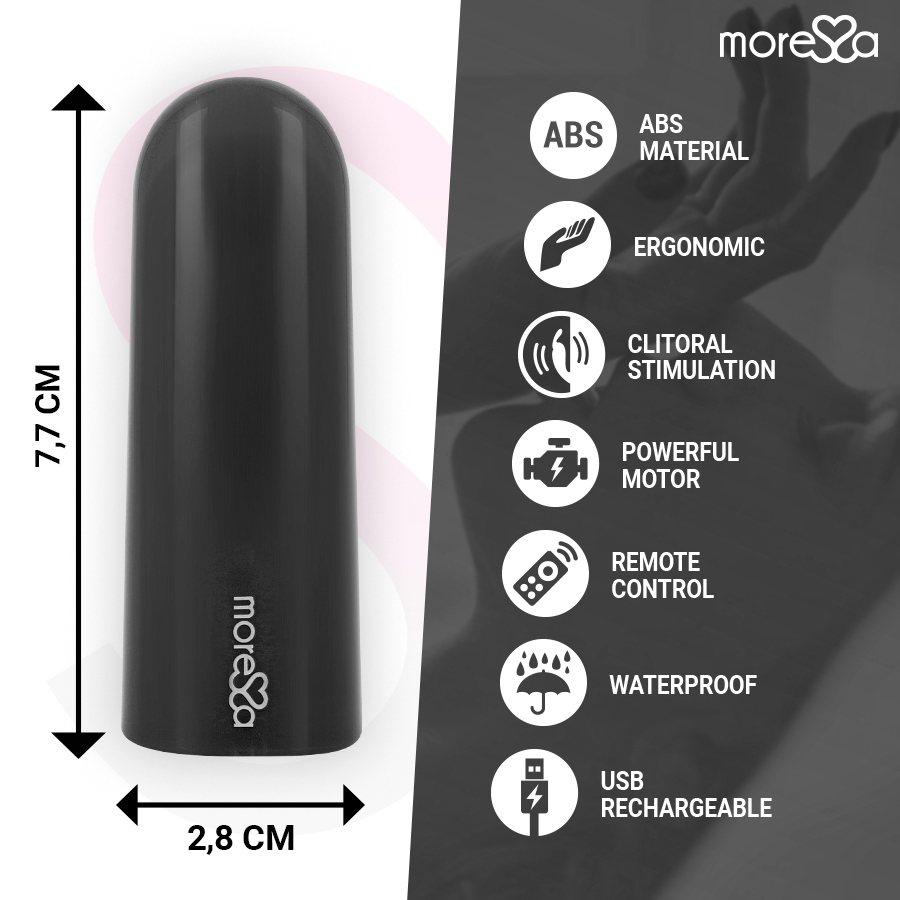 MORESSA - NIX VIBRATOR REMOTE CONTROL BLACK - NOCTURNA DESIRES