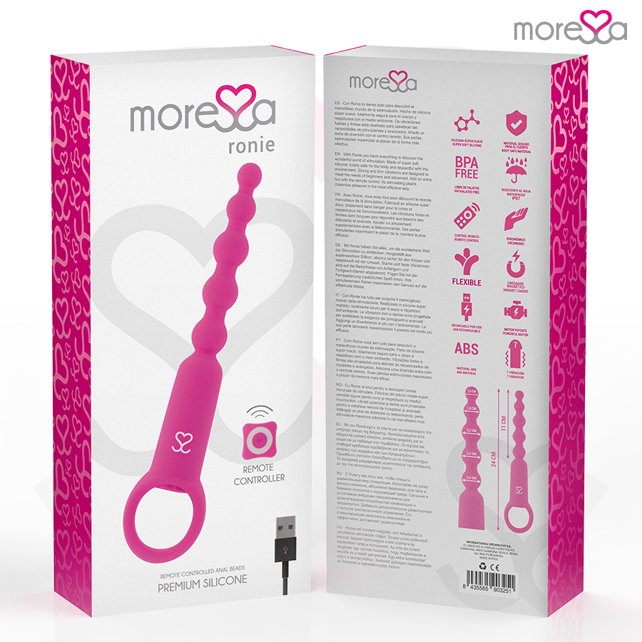MORESSA - RONIE REMOTE CONTROL ANAL PLEASURE PINK - NOCTURNA DESIRES