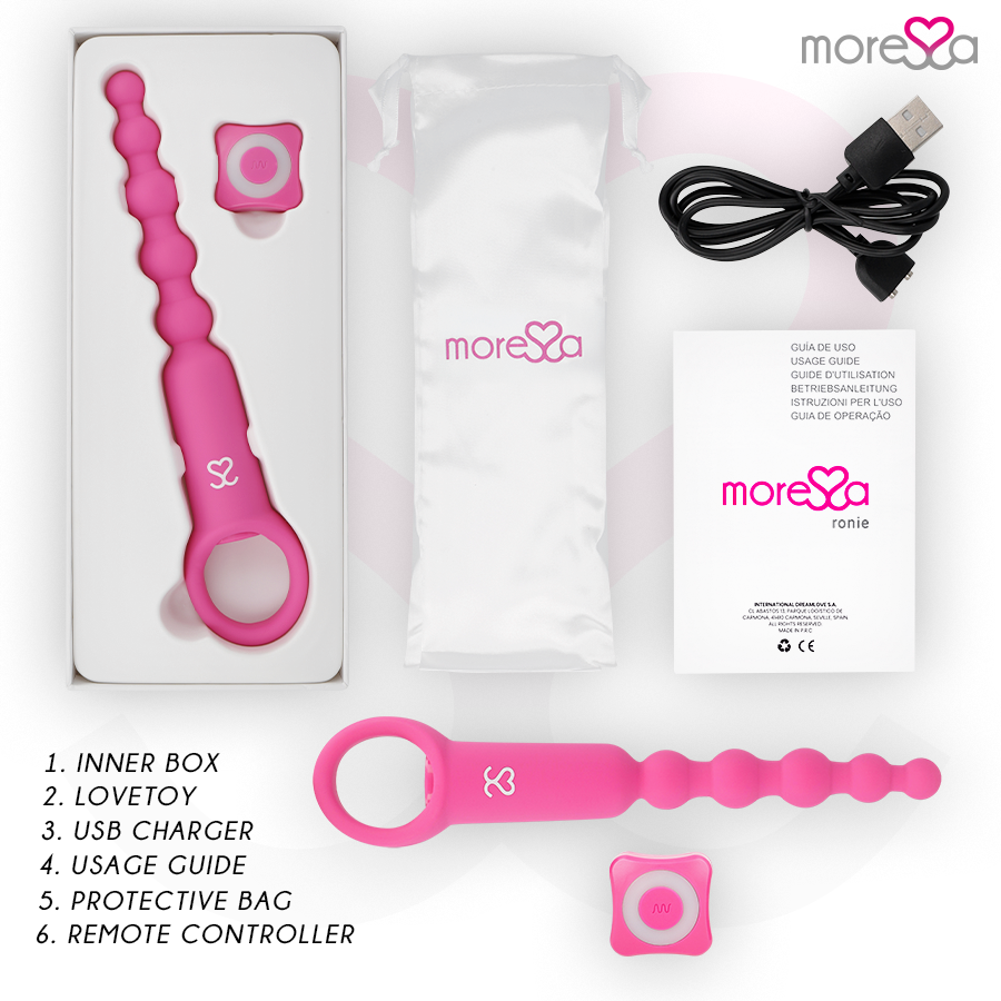 MORESSA - RONIE REMOTE CONTROL ANAL PLEASURE PINK - NOCTURNA DESIRES
