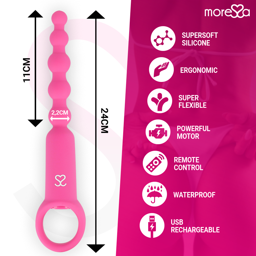 MORESSA - RONIE REMOTE CONTROL ANAL PLEASURE PINK - NOCTURNA DESIRES
