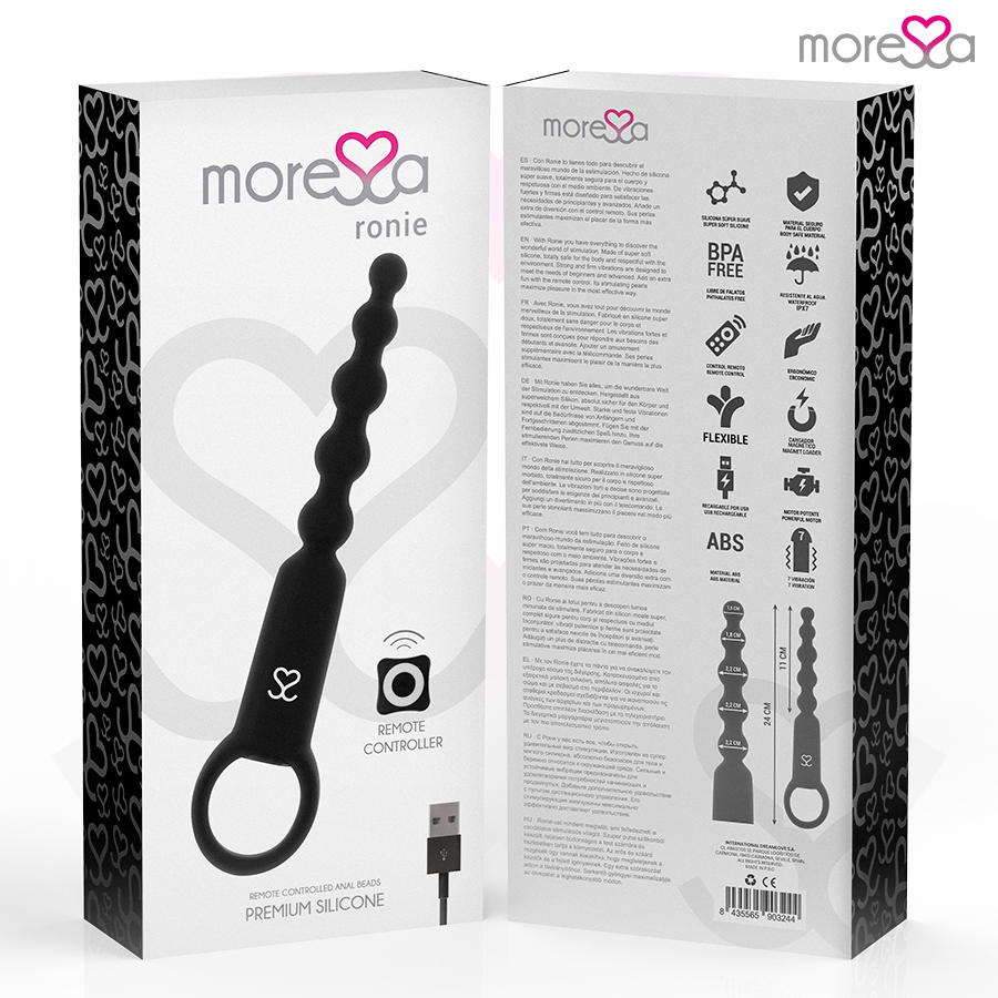 MORESSA - RONIE REMOTE CONTROL BLACK ANAL PLEASURE - NOCTURNA DESIRES