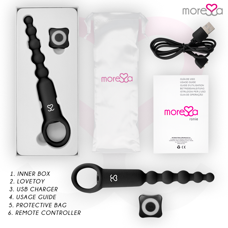 MORESSA - RONIE REMOTE CONTROL BLACK ANAL PLEASURE - NOCTURNA DESIRES