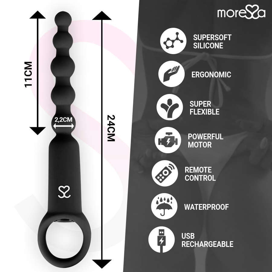 MORESSA - RONIE REMOTE CONTROL BLACK ANAL PLEASURE - NOCTURNA DESIRES