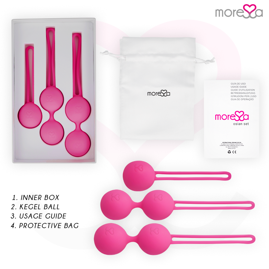 MORESSA - OSIAN SET PREMIUM SILICONE PINK (Osian One - 51 g | Osian Two - 101 g | Osian Three 85 g) - NOCTURNA DESIRES
