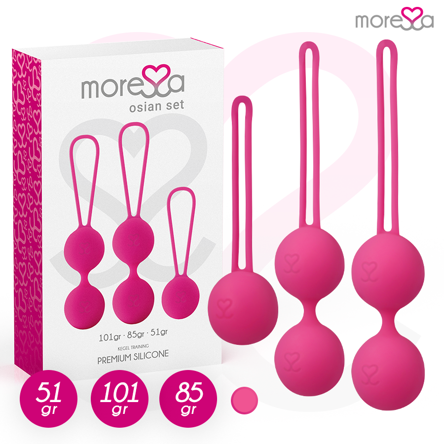 MORESSA - OSIAN SET PREMIUM SILICONE PINK (Osian One - 51 g | Osian Two - 101 g | Osian Three 85 g) - NOCTURNA DESIRES
