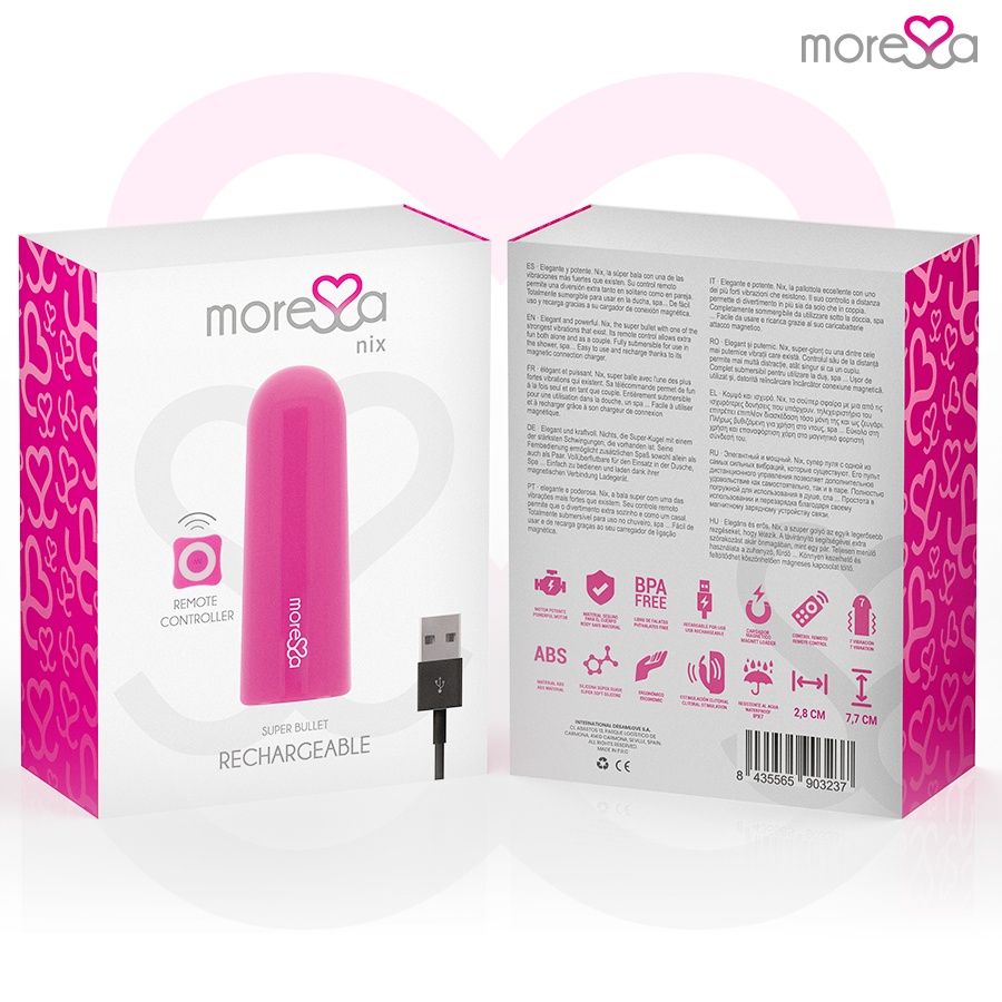 MORESSA - NIX VIBRATOR REMOTE CONTROL PINK - NOCTURNA DESIRES