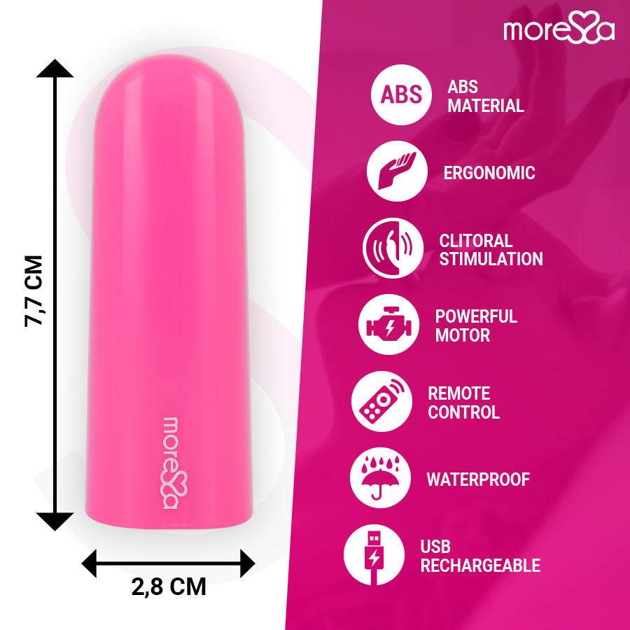 MORESSA - NIX VIBRATOR REMOTE CONTROL PINK - NOCTURNA DESIRES