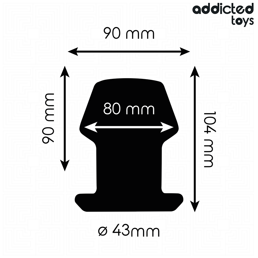 ADDICTED TOYS - EXTREME HOLLOW ANAL PLUG SILICONE SIZE L 10.4 CM - NOCTURNA DESIRES