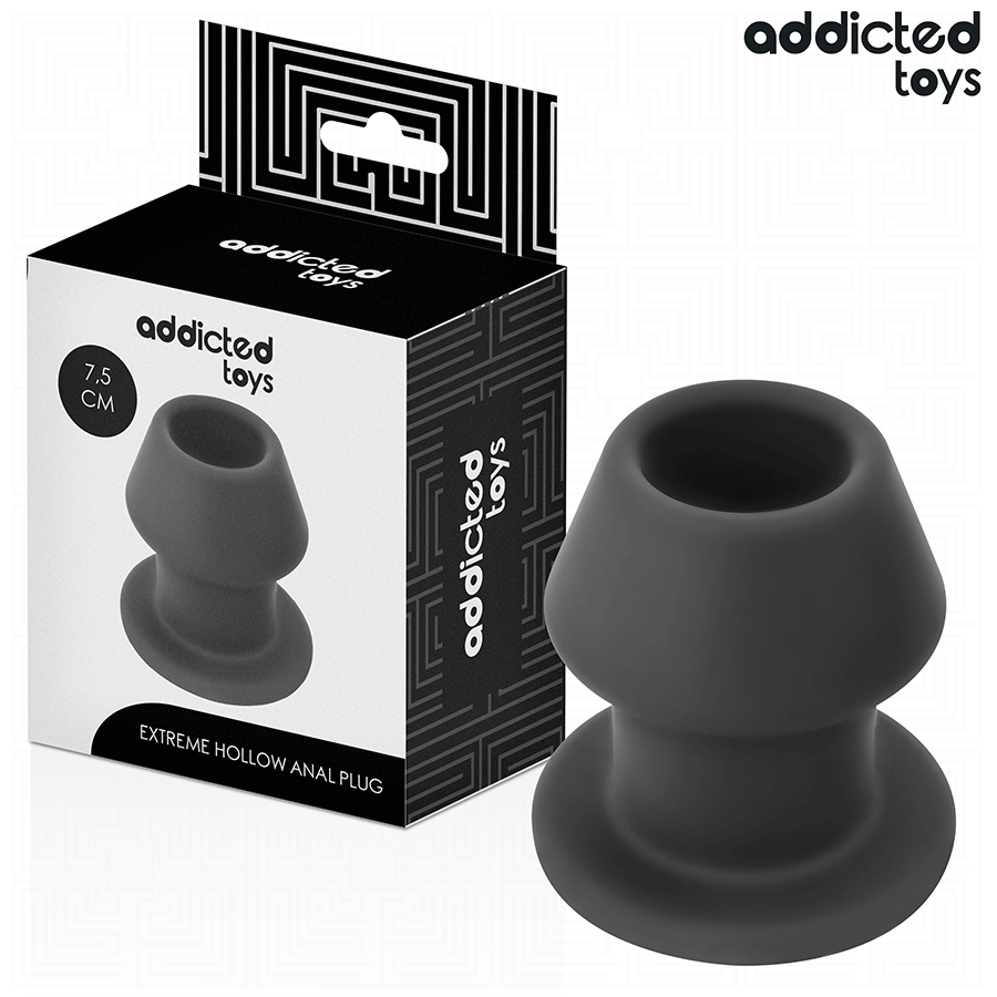 ADDICTED TOYS - EXTREME HOLLOW ANAL PLUG SILICONE SIZE S 7.5 CM - NOCTURNA DESIRES