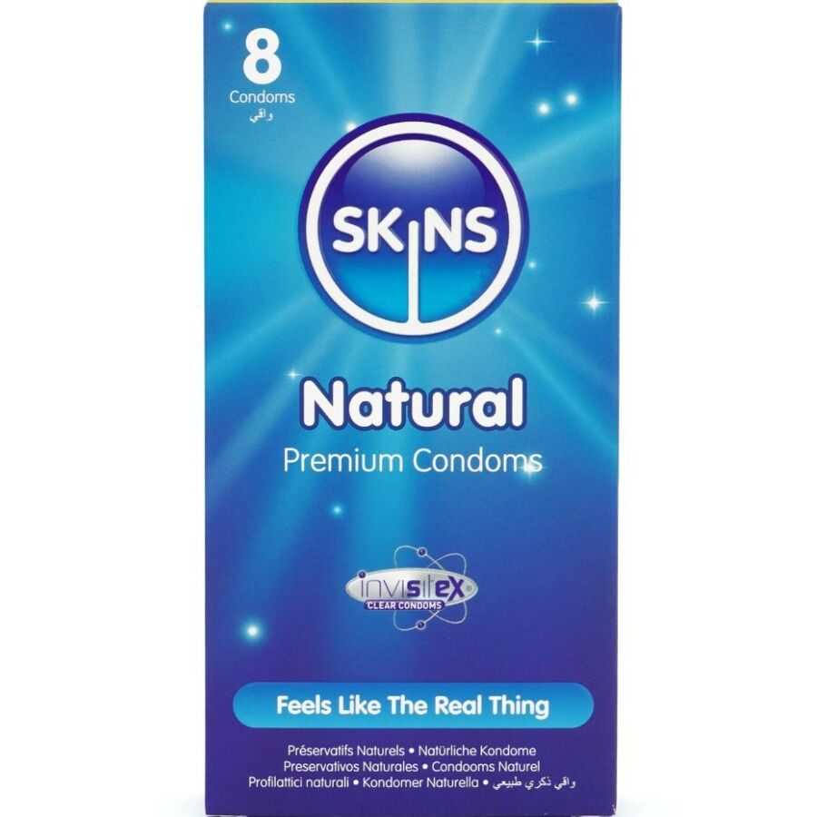 SKINS - NATURAL PREMIUM CONDOMS PACK 8 - NOCTURNA DESIRES