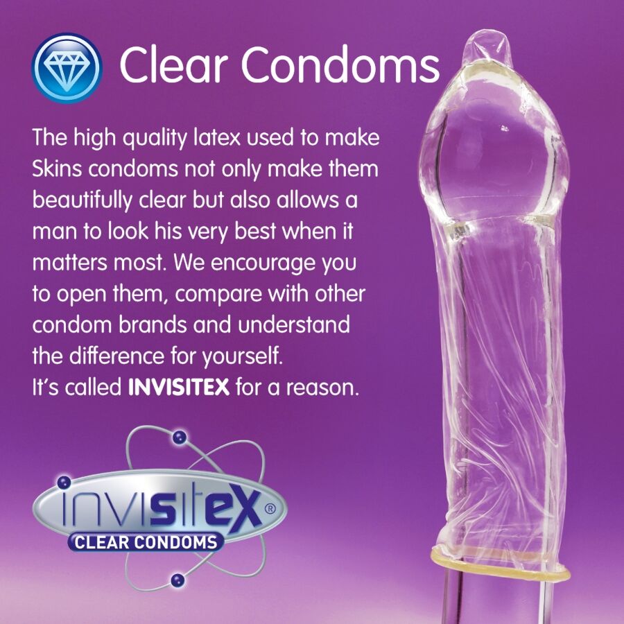 SKINS - EXTRA LARGE PREMIUM CONDOMS PACK 8 - NOCTURNA DESIRES