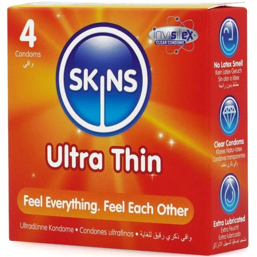 SKINS - ULTRA THIN PREMIUM CONDOMS PACK 4 - NOCTURNA DESIRES