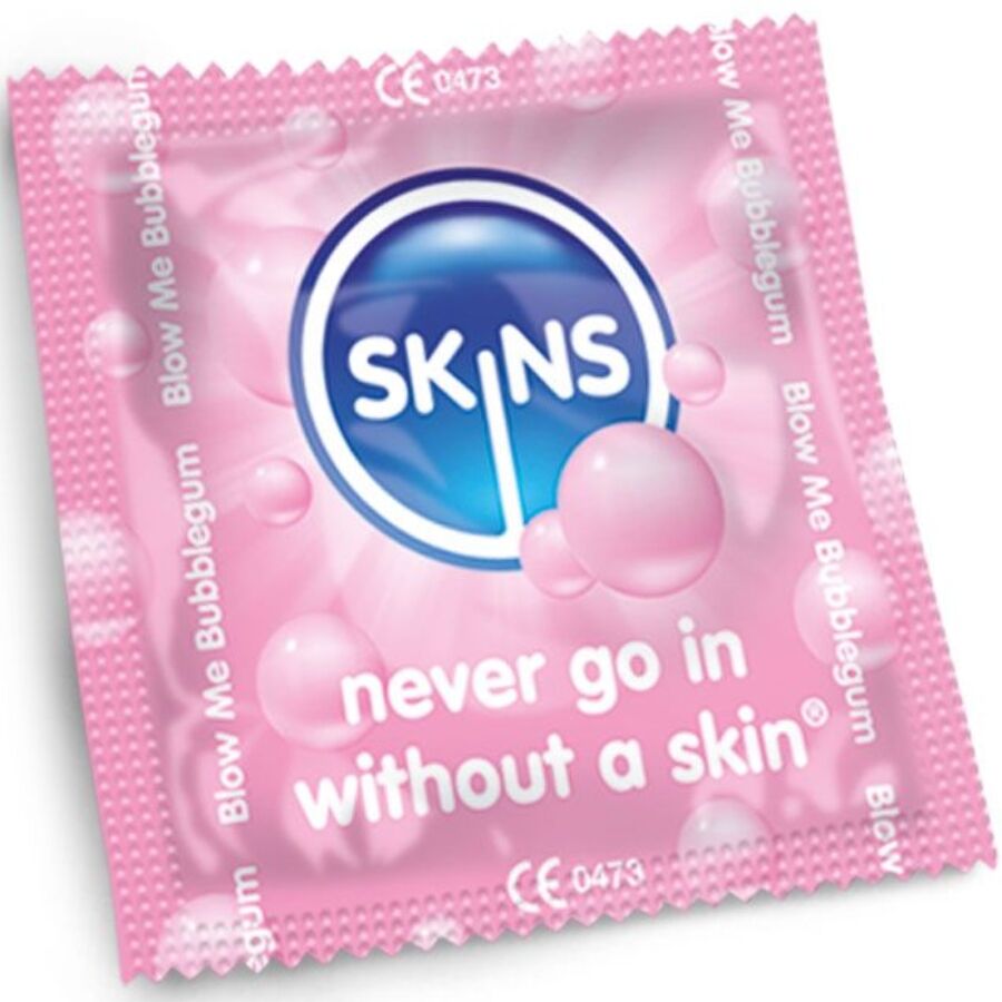 SKINS - BUBBLEGUM PREMIUM CONDOMS PACK 4 - NOCTURNA DESIRES