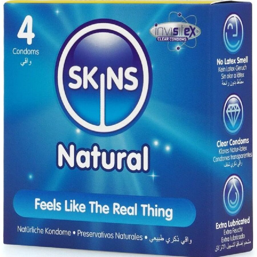 SKINS - NATURAL PREMIUM CONDOMS PACK 4 - NOCTURNA DESIRES