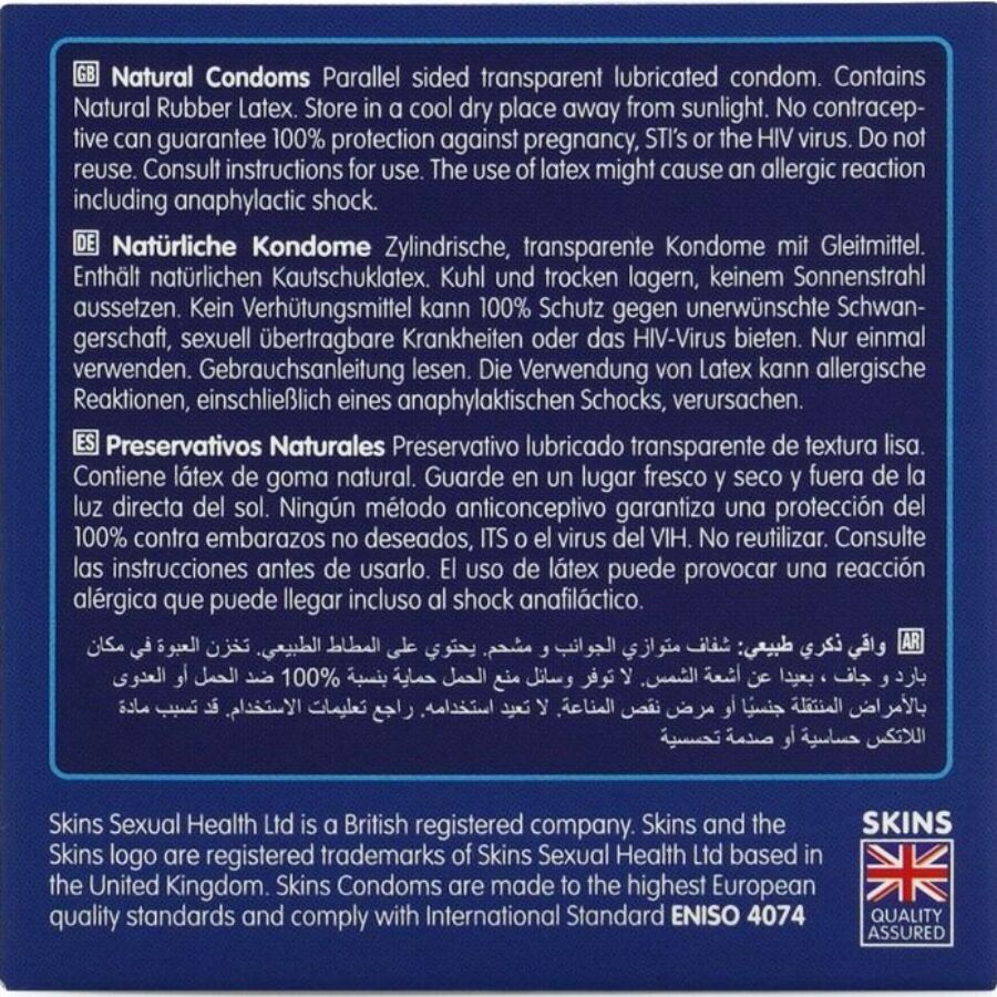 SKINS - NATURAL PREMIUM CONDOMS PACK 4 - NOCTURNA DESIRES