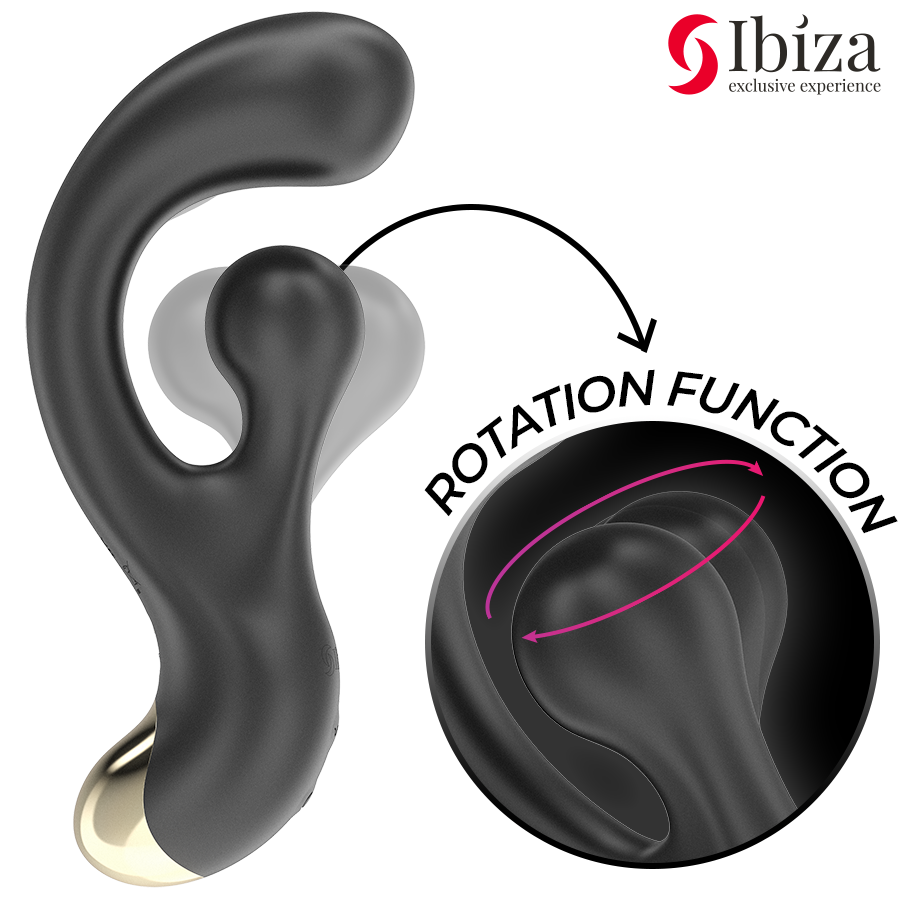 IBIZA - VIBRATING & ROTATING STIMULATOR - NOCTURNA DESIRES