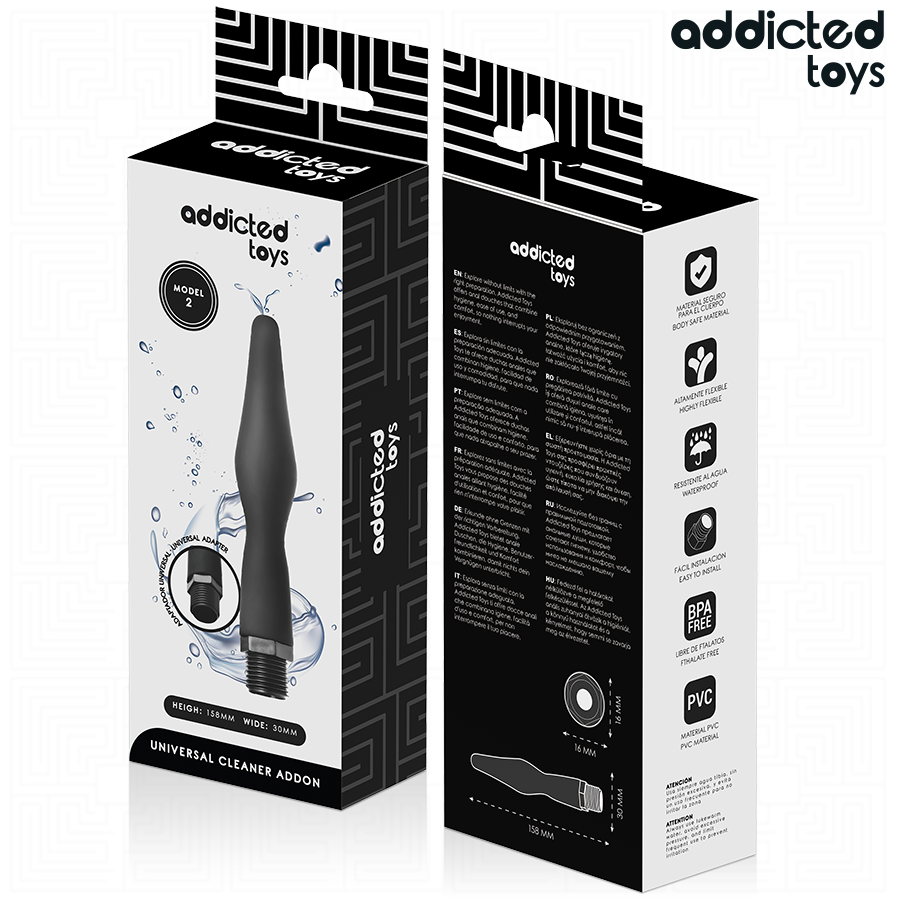 ADDICTED TOYS - ANAL CLEANER WITH UNIVERSAL ADAPTER MODEL 2 - NOCTURNA DESIRES