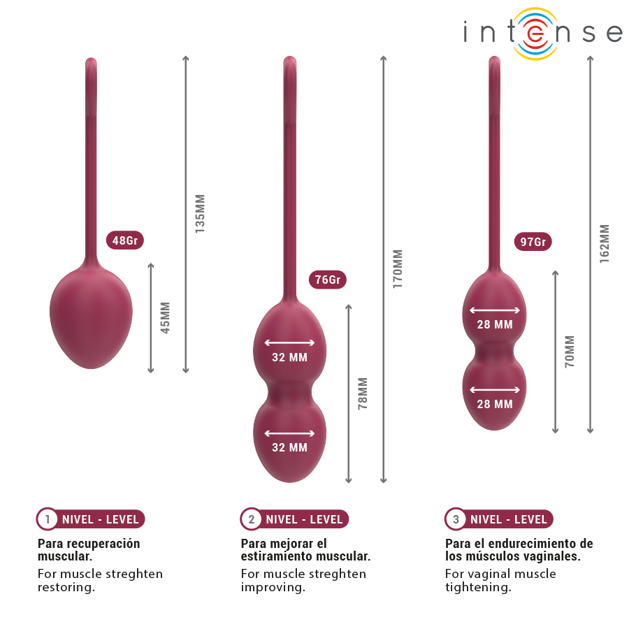 INTENSE - CHARLI KEGEL BALL KIT VIOLET - NOCTURNA DESIRES