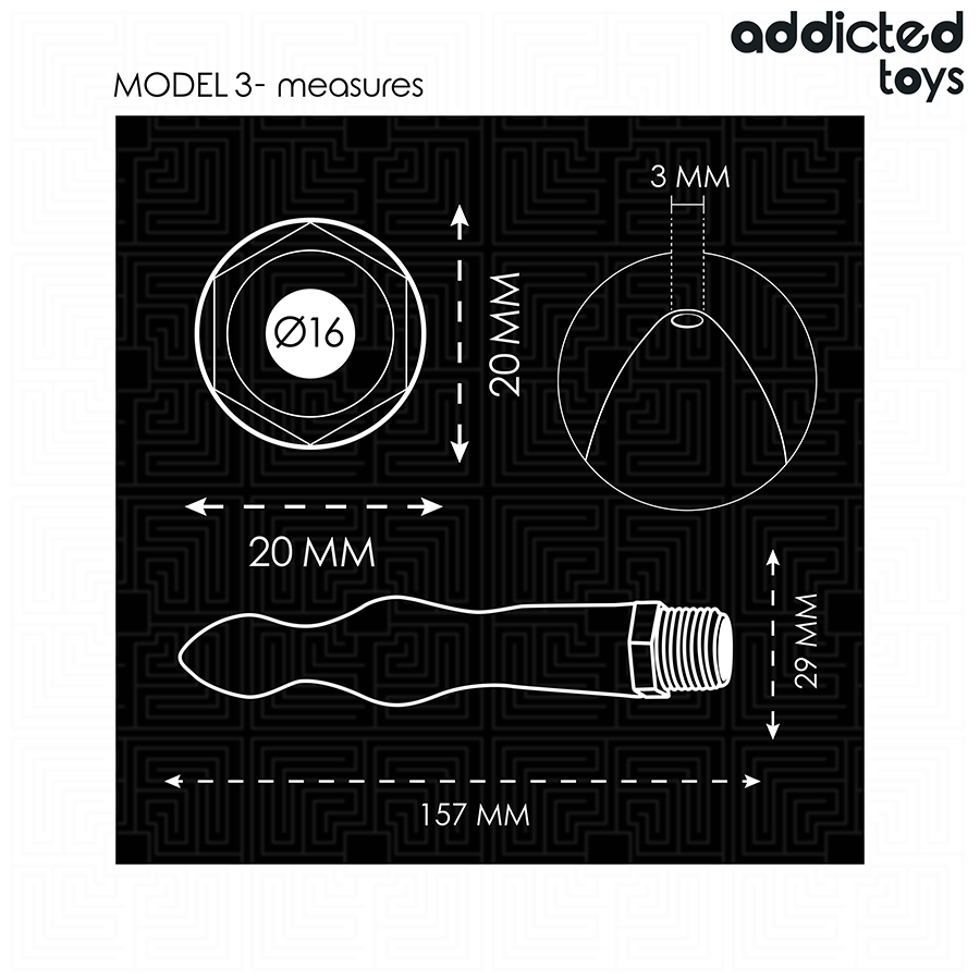 ADDICTED TOYS - ANAL CLEANER WITH UNIVERSAL ADAPTER MODEL 3 - NOCTURNA DESIRES