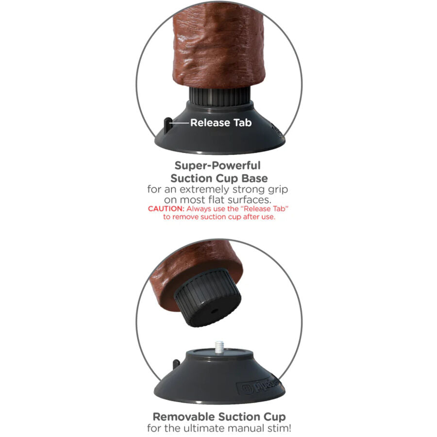 KING COCK - VIBRATING COCK BROWN 20.32 CM - NOCTURNA DESIRES