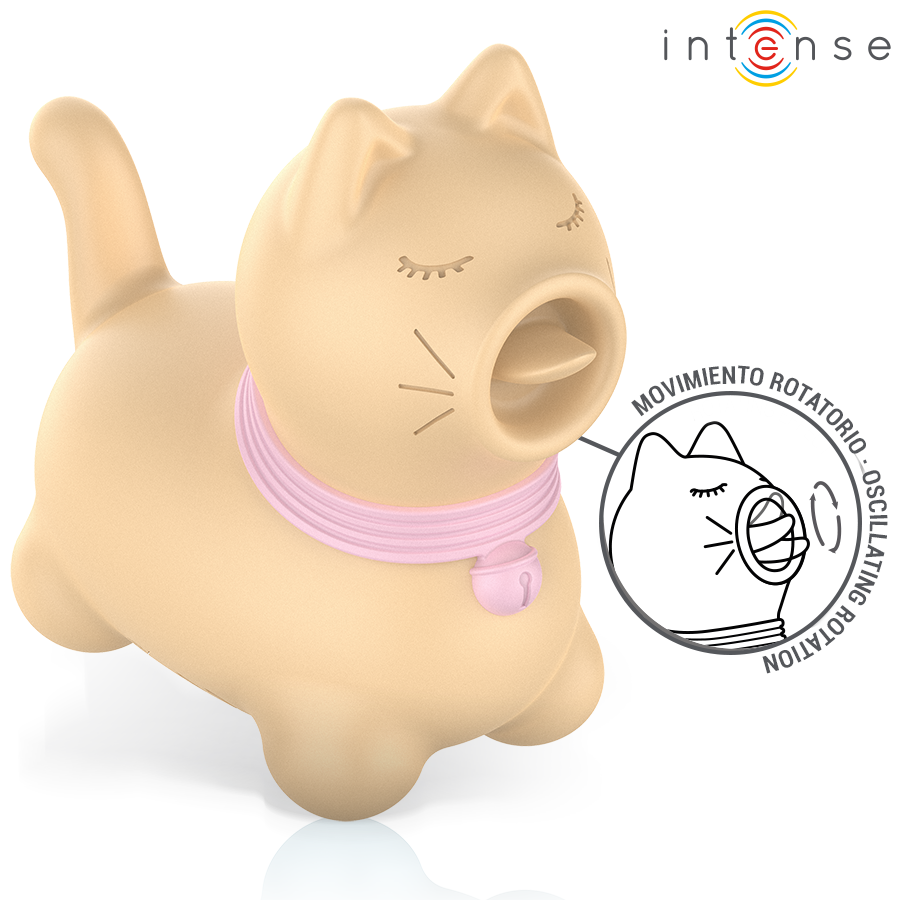 INTENSE - TOULOUSE STIMULATOR WITH 360º ROTATING TONGUE YELLOW - NOCTURNA DESIRES