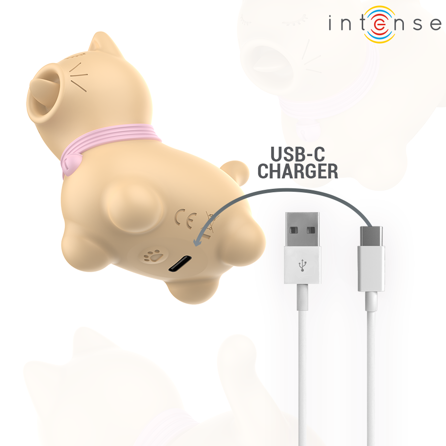 INTENSE - TOULOUSE STIMULATOR WITH 360º ROTATING TONGUE YELLOW - NOCTURNA DESIRES