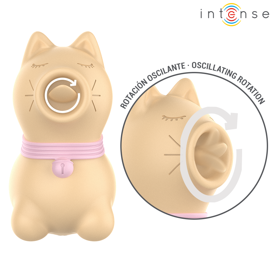 INTENSE - TOULOUSE STIMULATOR WITH 360º ROTATING TONGUE YELLOW - NOCTURNA DESIRES